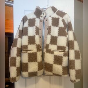 Button up sherpa jacket